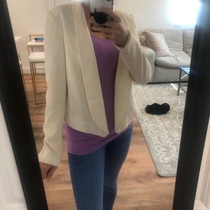 Cream cropped blazer